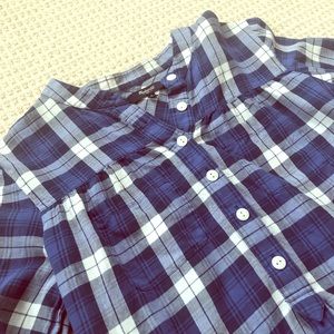 Madewell Plaid Button Up Top